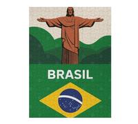 52x38cm/1000pcs Jigsaw Puzzles for Teenagerss Jigsaw Brazil Christ The Redeemer Illustration Puzzles for Adults Relaxing Games For Family Fun for Birthday, Chrismas 52x38cm/1000pcs