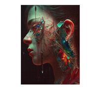 52x38cm/1000pcs Jigsaw Puzzles for Teenagerss Jigsaw Broken Elegance A Digital Artwork Puzzles for Adults Relaxing Games For Family Fun for Birthday, Chrismas 52x38cm/1000pcs