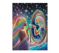 52x38cm/1000pcs Jigsaw Puzzles for Teenagerss Jigsaw Cosmic Mirror Puzzle for Adults Relax Games Improve Memory for Birthday, Chrismas 52x38cm/1000pcs