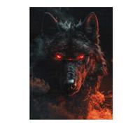52x38cm/1000pcs Jigsaw Puzzles for Teenagerss Jigsaw Dangerous Black Wolf Jigsaw for Adults Relaxing Games Improve Memory Unique Birthday And Gifts 52x38cm/1000pcs