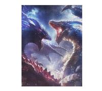 52x38cm/1000pcs Jigsaw Puzzles for Teenagerss Jigsaw Dragon Confrontation Jigsaw for Adults Relaxing Games Improve Memory Unique Birthday And Gifts 52x38cm/1000pcs