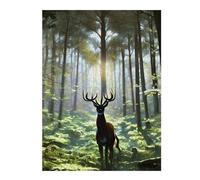 52x38cm/1000pcs Jigsaw Puzzles for Teenagerss Jigsaw Mystical Forest Deer Jigsaw Fun Games Analysis And Logic for Birthday, Chrismas 52x38cm/1000pcs