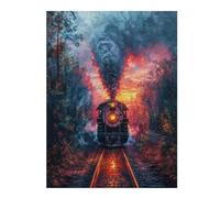 52x38cm/1000pcs Jigsaw Puzzles for Teenagerss Jigsaw Steamtrain on The Rails Jigsaw for Adults Relaxing Games Improve Memory Unique Birthday And Gifts 52x38cm/1000pcs
