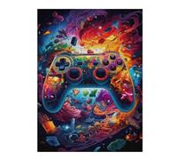 52x38cm/1000pcs Jigsaw Puzzles for Teenagerss Jigsaw Vibrant Gaming Controller Artwork -76 Puzzle for Adults Relax Games Improve Memory for Birthday, Chrismas 52x38cm/1000pcs
