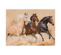 52x38cm/1000pcs Jigsaw Puzzles for Teenagerss Jigsaw Wild Horses Galloping in Desert Dust Puzzle for Adults Relax Games Improve Memory for Birthday, Chrismas 52x38cm/1000pcs