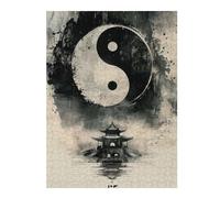 52x38cm/1000pcs Jigsaw Puzzles for Teenagerss Jigsaw Yin Yang Temple Jigsaw Fun Games Analysis And Logic for Birthday, Chrismas 52x38cm/1000pcs