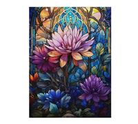 52x38cm/1000pcs Jigsaw Puzzles for Teenagerss Nature Stained Glass Jigsaw Puzzle Toy Wall Decor Difficult Hard Unique Birthday And Xmas Gifts 52x38cm/1000pcs