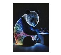 52x38cm/1000pcs Jigsaw Puzzles for Teenagerss Panda Fiber Optic Lighting Puzzles for Adults Hands-on Game Difficult Challenge Help The Brain Exercise 52x38cm/1000pcs