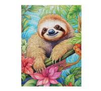 52x38cm/1000pcs Jigsaw Puzzles for Teenagerss Rainforest Sloth Paradise Jigsaw Relax Games But Fun And Humorous Unique Birthday And Xmas Gifts 52x38cm/1000pcs
