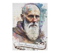 52x38cm/1000pcs Jigsaw Puzzles for Teenagerss Saint Benedict Benedictine Teenagers Puzzles Relax Games Perfect Decoration Christmas Birthday Gifts 52x38cm/1000pcs