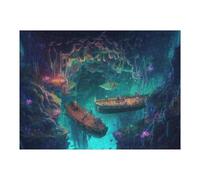 52x38cm/1000pcs Jigsaw Puzzles for Teenagerss Underwater Fantasy A Luminous Cave Adventure Jigsaw Relax Games But Fun And Humorous Unique Birthday And Xmas Gifts 52x38cm/1000pcs