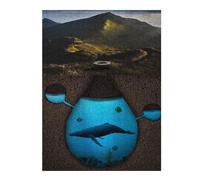 52x38cm/1000pcs Jigsaw Puzzles for Teenagerss Whale in Well Jigsaw Brain Teaser Game Wall Decoration Unique Birthday And Xmas Gifts 52x38cm/1000pcs