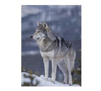 52x38cm/1000pcs Jigsaw Puzzles for Teenagerss Wolf in Snowy Landscape Puzzles for Adults Hands-on Game Difficult Challenge Help The Brain Exercise 52x38cm/1000pcs