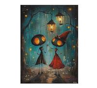 52x38cm/1000pcs Jigsaw Puzzles- Lantern Lit Love Enchanted Ant Encounter Jigsaws for Adults Brain Teaser Game Precision Cutting Deal As Gifts for The Whole Family 52x38cm/1000pcs