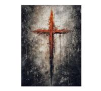 52x38cm/1000pcs Jigsaw Puzzles- Red Cross of Jesus Jigsaws for Adults Brain Teaser Game Precision Cutting Deal As Gifts for The Whole Family 52x38cm/1000pcs