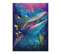 52x38cm/1000pcs Jigsaw Puzzles- The Peaceful Whale Shark Jigsaws for Adults Brain Teaser Game Precision Cutting Deal As Gifts for The Whole Family 52x38cm/1000pcs