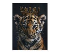 52x38cm/1000pcs Jigsaw Puzzles- Tiger Animal Cute King Jigsaws for Adults Brain Teaser Game Precision Cutting Deal As Gifts for The Whole Family 52x38cm/1000pcs