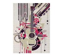 52x38cm/1000pcs Jigsaws Adults Puzzles Gifts Abstract Guitar Bauhaus Jigsaw for Adults Fun Games Birthday Present Great Gift for Gaming 52x38cm/1000pcs