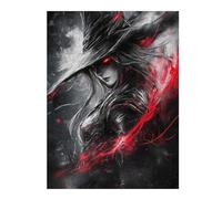 52x38cm/1000pcs Jigsaws Adults Puzzles Gifts Dark Witch with Red Eyes Jigsaw Puzzle Relax Games Staycation Kill Time Birthday Present, Gifts, 52x38cm/1000pcs