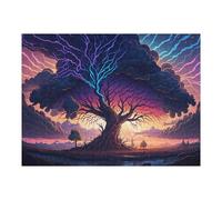 52x38cm/1000pcs Jigsaws Adults Puzzles Gifts Enchanted Tree Lightning Storm Puzzle for Adults Hands-on Game Wall Decoration Gifts for Friends And Family 52x38cm/1000pcs