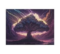52x38cm/1000pcs Jigsaws Adults Puzzles Gifts Enchanted Tree of Lightning Storms Puzzles for Adults Relaxing Games A Work of Art Gifts for Friends And Family 52x38cm/1000pcs