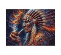 52x38cm/1000pcs Jigsaws Adults Puzzles Gifts Fractal Chiefs Dance Jigsaw for Adults Fun Games Birthday Present Great Gift for Gaming 52x38cm/1000pcs