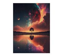 52x38cm/1000pcs Jigsaws Adults Puzzles Gifts Galactic Reflections A Cosmic Serenity Jigsaw Puzzle Hands-on Game Presents for Women Gifts for Friends And Family 52x38cm/1000pcs