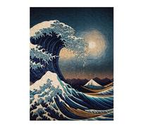 52x38cm/1000pcs Jigsaws Adults Puzzles Gifts Great Wave Off Kanagawa Jigsaw Puzzle Hands-on Game Presents for Women Gifts for Friends And Family 52x38cm/1000pcs