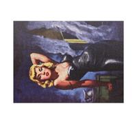 52x38cm/1000pcs Jigsaws Adults Puzzles Gifts Marilyn Monroe in Black Leather Suit Jigsaw Puzzle Relax Games Staycation Kill Time Birthday Present, Gifts, 52x38cm/1000pcs