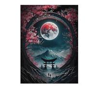 52x38cm/1000pcs Jigsaws Adults Puzzles Gifts Moonlit Sakura Serenity Jigsaw Puzzle Hands-on Game Presents for Women Gifts for Friends And Family 52x38cm/1000pcs