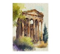 52x38cm/1000pcs Jigsaws Bacchus Temple Watercolor Puzzles for Adults Anti-Stress Toys Pattern Assembly Deal As Gifts for The Whole Family 52x38cm/1000pcs