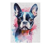 52x38cm/1000pcs Jigsaws Boston Terrier Watercolor Puzzles for Adults Anti-Stress Toys Pattern Assembly Deal As Gifts for The Whole Family 52x38cm/1000pcs