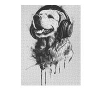 52x38cm/1000pcs Jigsaws Deejay Golden Retriever Puzzles for Adults Anti-Stress Toys Pattern Assembly Deal As Gifts for The Whole Family 52x38cm/1000pcs