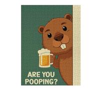 52x38cm/1000pcs Jigsaws for Adults Puzzle Are You Pooping Bober Beaver Puzzle for Adults Anti-Stress Toys But Fun And Humorous Gifts for Friends And Family 52x38cm/1000pcs