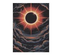 52x38cm/1000pcs Jigsaws for Adults Puzzle Dramatic Solar Eclipse Art Teenagers Puzzles Brain Teaser Game Analysis And Logic Gifts for Friends And Family 52x38cm/1000pcs