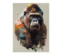 52x38cm/1000pcs Jigsaws for Adults Puzzle Gorilla Geometric Art Jigsaws for Adults Family Game Difficult Hard Gifts for Friends And Family 52x38cm/1000pcs