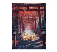52x38cm/1000pcs Jigsaws for Adults Puzzle Guardian of The Thousand Torii Puzzles for Adults Anti-Stress Toys Wall Decoration Gifts for Friends And Family 52x38cm/1000pcs