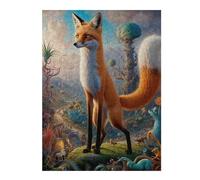 52x38cm/1000pcs Jigsaws for Adults Puzzle Mystical Fox Encounters Jigsaw for Adults Toy Wall Decor Hand Speed Race Gifts for Friends And Family 52x38cm/1000pcs
