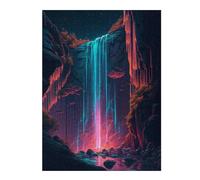 52x38cm/1000pcs Jigsaws for Adults Puzzle Neon Waterfall Landscape Adult Puzzles Hands-on Game Birthday Present Birthday Present, Gifts, 52x38cm/1000pcs