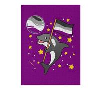 52x38cm/1000pcs Jigsaws for Adults Puzzle Orca Space Asexual Pride Puzzle for Adults Anti-Stress Toys A Work of Art Challenging To Complete 52x38cm/1000pcs