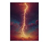 52x38cm/1000pcs Jigsaws for Adults Puzzle Thunderstorm with Lightning Strike Puzzles for Adults Anti-Stress Toys Wall Decoration Gifts for Friends And Family 52x38cm/1000pcs