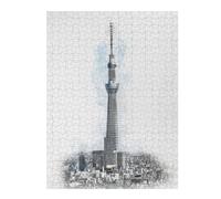 52x38cm/1000pcs Jigsaws for Adults Puzzle Tokyo Skytree Adult Jigsaw Puzzle Relaxing Games Wall Decoration Gifts for Friends And Family 52x38cm/1000pcs