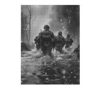 52x38cm/1000pcs Jigsaws for Adults Puzzle Troops Crossing River Jigsaws for Adults Family Game Difficult Hard Gifts for Friends And Family 52x38cm/1000pcs