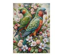 52x38cm/1000pcs Jigsaws for Adults Puzzle Two Parrots in Floral Arrangement Puzzle for Adults Anti-Stress Toys A Work of Art Challenging To Complete 52x38cm/1000pcs