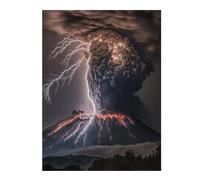 52x38cm/1000pcs Jigsaws for Adults Puzzle Volcano Eruption with Lightning Puzzles for Adults Anti-Stress Toys Wall Decoration Gifts for Friends And Family 52x38cm/1000pcs