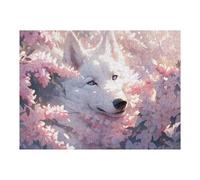 52x38cm/1000pcs Jigsaws for Teenagerss Cherry Blossom Wolf Serenity Adult Jigsaw Puzzle Toy Wall Decor Precision Cutting Great Gift for Gaming 52x38cm/1000pcs