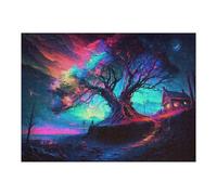 52x38cm/1000pcs Jigsaws for Teenagerss Enchanted Tree at Twilight Puzzle for Adults Relaxing Games Enhance Memory Gifts for Friends And Family 52x38cm/1000pcs