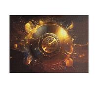 52x38cm/1000pcs Jigsaws for Teenagerss Golden Orb with Abstract Background Jigsaw Puzzle Relaxing Games Difficult Challenge Challenging To Complete 52x38cm/1000pcs