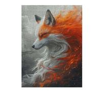 52x38cm/1000pcs Jigsaws for Teenagerss Kitsune Red Fox Jigsaws for Adults Toy Wall Decor Home Decoration Challenging To Complete 52x38cm/1000pcs