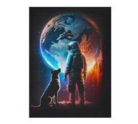 52x38cm/1000pcs Jigsaws for Teenagerss Puzzle Astronaut And Dog Journey Puzzles for Adults Hands-on Game Home Decoration for Is Ideal As A Gift 52x38cm/1000pcs